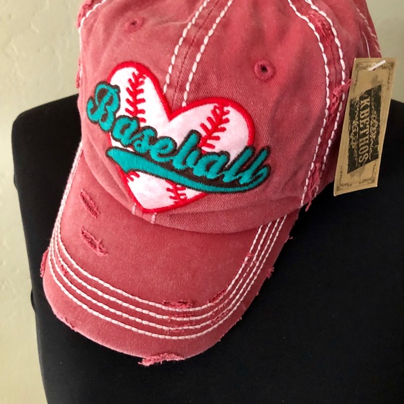 Ladies distressed baseball cap - Picture 5 of 5